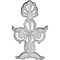 Ekena Millwork 3 3/4"W x 5 7/8"H x 5/8"P Flowers Onlay ONL03X05X01FL - alternate 1